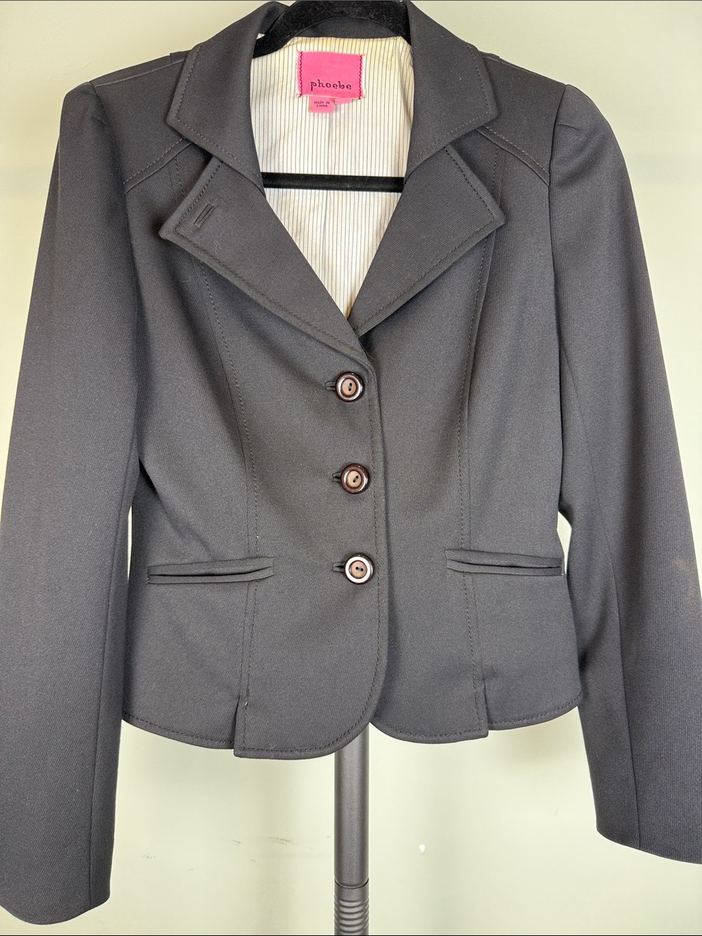 Phoebe Couture Fitted Blazer Jacket Classic Career Wear Y2K Academia Size 6